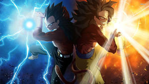 Dbz Goku And Vegeta Powerful Ssj4 Wallpaper