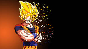 Dbz Son Goku Disintegration Art Wallpaper
