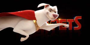 Dc League Of Super Pets Krypto With Cape Wallpaper