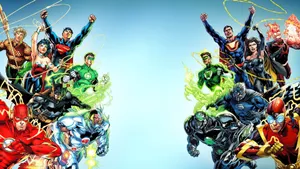 Dc Superhero Cartoon Art Wallpaper