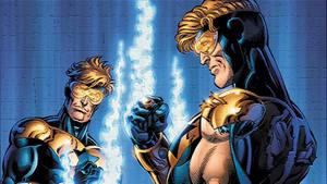 Dc Superhero Comics Booster Gold Art Wallpaper