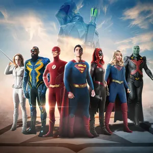 Dc Superheroes In Blue Sky Wallpaper