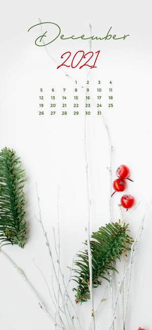 December 2021 Minimalist Calendar Wallpaper