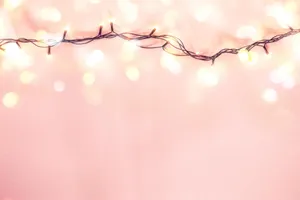Decorating With Elegant Pink Fairy Lights Wallpaper