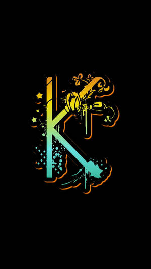 Decorative Gradient K Alphabet Wallpaper