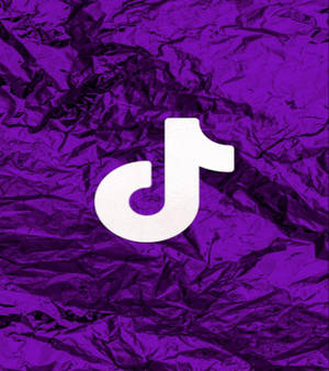 Deep Purple Draped Cloth Tiktok Logo Wallpaper