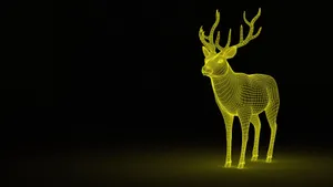 Deer Realistic 3d Model Wallpaper