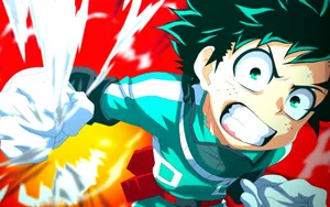 Deku Powerful Punch Wallpaper