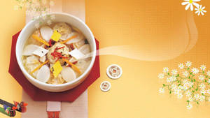 Delicious Chinese Style Radish Soup In A Bowl Wallpaper