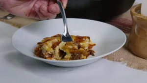 Delicious Moussaka Served Fresh Wallpaper