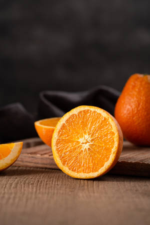 Delicious Orange Slice Wallpaper
