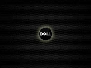 Dell Hd Logo With Yellow Backlight Wallpaper