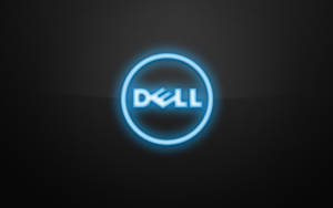 Dell Logo In Neon Blue Wallpaper