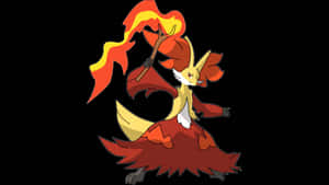 Delphox In Battle Stance Wallpaper