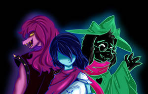 Deltarune Heroes Glow In The Dark Wallpaper