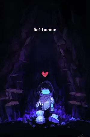 Deltarune Kris Sitting At Cave Wallpaper