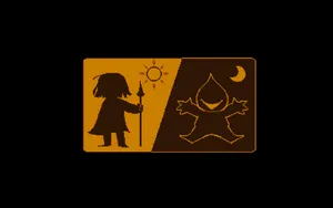 Deltarune Light And Dark Gold Badge Wallpaper