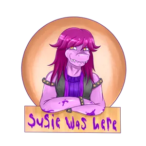 Deltarune Susie Was Here Wallpaper