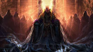 Demon King On Throne Wallpaper