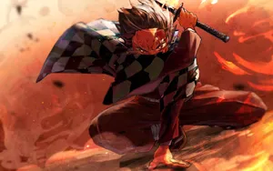 Demon Slayer Burning Tanjiro Wallpaper