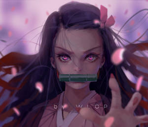 Demon Slayer Nezuko Cute Face Wallpaper