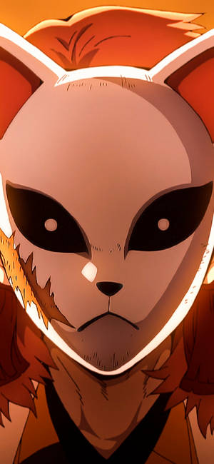 Demon Slayer Sabito Wearing Kitsune Mask Wallpaper