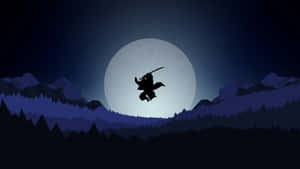 Demon Slayer Scenery Nezuko Full Moon Wallpaper