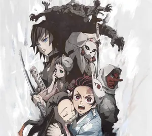 Demon Slayer Tanjiro And Others Wallpaper
