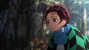Demon Slayer Tanjiro In Forest Wallpaper