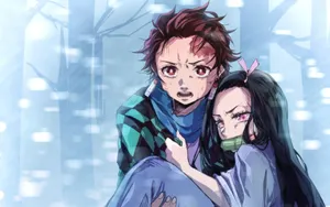 Demon Slayer Tanjiro Kamado Saves Nezuko Wallpaper