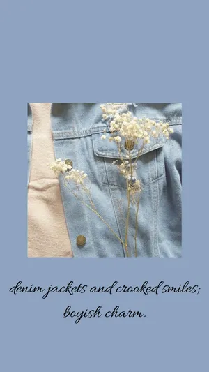 Denim Blue Jacket Cerulean Aesthetic Wallpaper