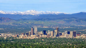 Denver City's Drone Shot Wallpaper