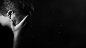 Depressed Crying Man Wallpaper