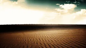 Desert Stripes Cloudy Sky Wallpaper