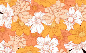 Desktop Aesthetic Flowers Art Wallpaper