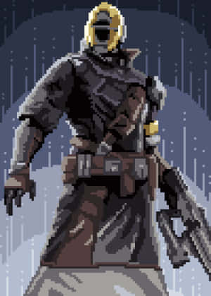 Destiny Warlock Pixel Art Wallpaper