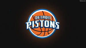 Detroit Pistons Detailed Basketball Illustration Wallpaper