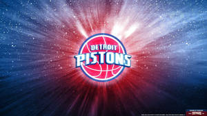 Detroit Pistons Glowing Team Logo Wallpaper
