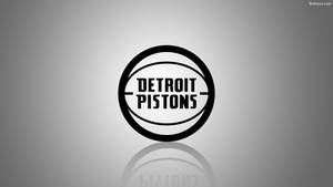 Detroit Pistons Simple All Black Logo Wallpaper