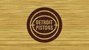 Detroit Pistons Wooden Logo Wallpaper
