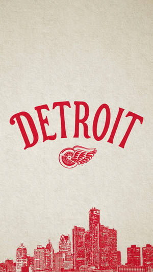 Detroit Red Wings Cityscape Art Wallpaper
