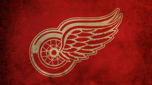 Detroit Red Wings Gold Logo Wallpaper