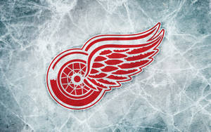 Detroit Red Wings Symbol On Ice Wallpaper