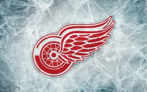Detroit Red Wings Symbol On Ice Wallpaper