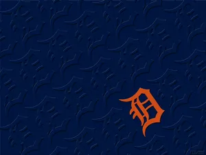 Detroit Tigers Blue Pattern Wallpaper