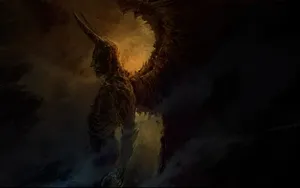 Devil Horns Digital Painting Art Wallpaper