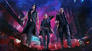 Devil May Cry 5 - Deluxe Edition Key Art Hd Wallpaper Wallpaper