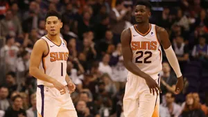 Devin Booker And Deandre Ayton Suns Wallpaper