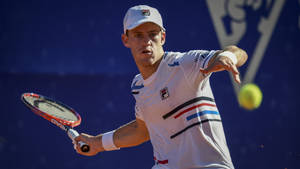 Diego Schwartzman Wearing White Wallpaper