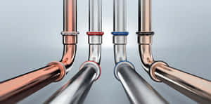 Different Pipes And Plumbing Materials Wallpaper